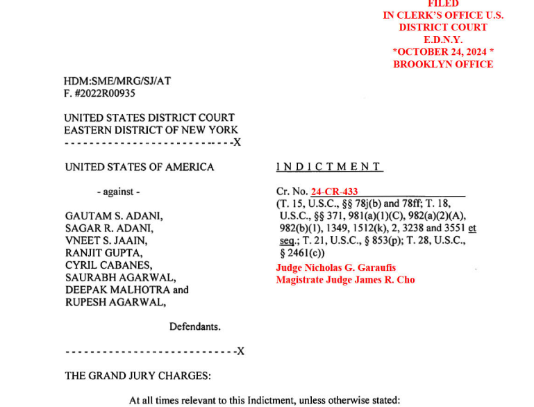  Press Releases  Billionaire Chairman of Conglomerate and Seven Other Senior Business Executives Indicted In Connection With Scheme To Pay Hundreds of Millions of Dollars In Bribes and Conceal Bribery Scheme From U.S. Investors